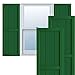 Ekena Millwork TFP101BF True Fit PVC Framed Board-n-Batten Shutters, 16 1/8"W x 104"H, Viridian Green