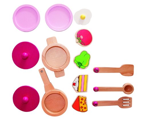 Woodyland 90313 - Spielküche Trendy mit viel Zubehör aus Holz – Bild 5