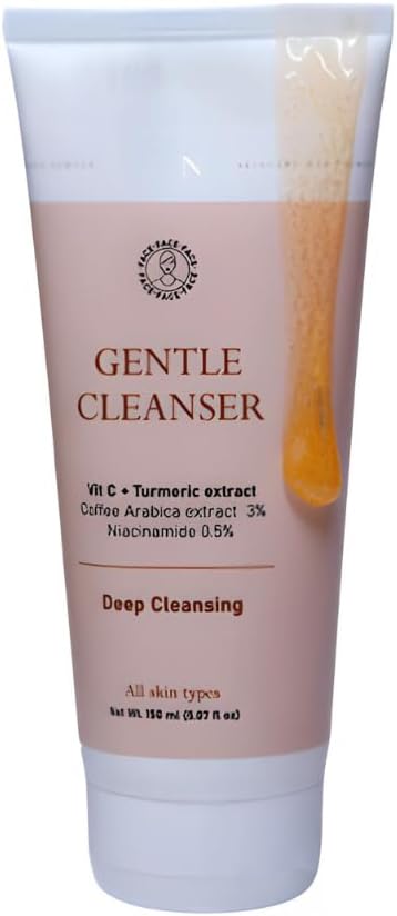 GENTLE CLEANSER| Deep Cleansing, Controls excess oil, Brightening| With Turmeric, Coffee, Niacinamide and Vit C |All Skin Type | 150 ml