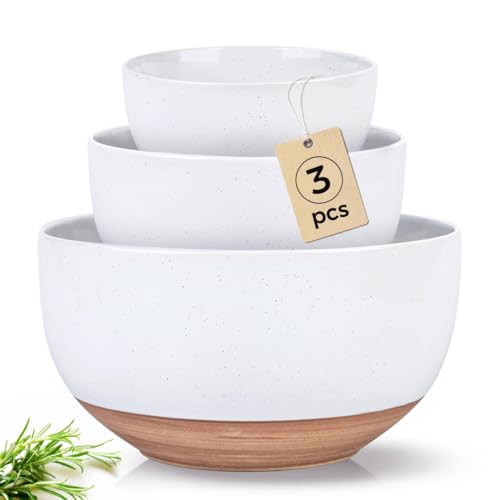 AmorArc Ceramic Mixing Bowls Set of 3