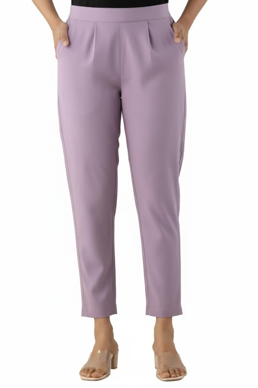 Image of Regular Fit Cotton Woman Trousers Pants Kurti Pant Casual Daily Formal Office Use