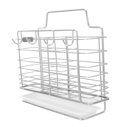 TOYMYTOY ステンレス製キッチン用箸 スプーン収納ラック 仕け可能で耐久性に優れ 簡単清掃のカウンタートップ用多機能調理器具ホルダー