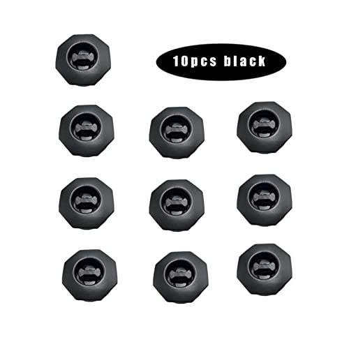 Couche tapis de fixation de sol et pince de serrage plastique noir 10pcs