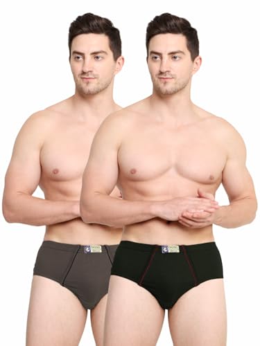 Image of Men 100% Combed Cotton Inner Elastic Self Design Briefs INFO IE