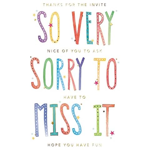 Blooming Wishes Thanks For The Invite Sorry To Miss It Regret Greeting Card Card SOGH0207 Cover