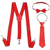 Combinación perfecta: ofrecemos tirantes, pajarita y corbata para el cuello a juego para un aspecto impresionante y lujoso de tus hijos, perfecto si quieres un estilo que llame la atención sobre él. Da un aspecto limpio, creando un estilo ultra moderno
