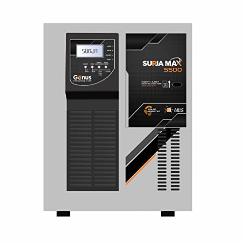 Image of Genus Surja Max 5500 70AMP 48 V Premium Solar Inverter UPS with Solar Booster for Home and Office Black
