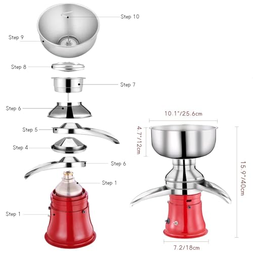 Kommerzielle Frischkäse-Zentrifuge, High-Speed 9600 U/min für effiziente 50 l/h Produktion, Edelstahlbecken, ideal für Restaurants, Bäckereien und westliche Lebensmittelgeschäfte