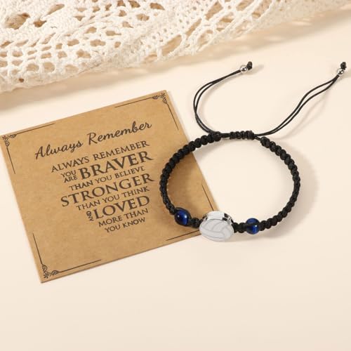 Image of Soccer Baseball Basketball Volleyball Gifts for Boys Girls,Handmade Braided Bracelet Gifts for Son Daughter Team Member