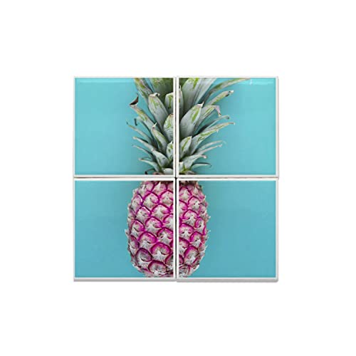 Carreaux céramique ananas rose pour dynamiser votre décoration de cuisine exotique