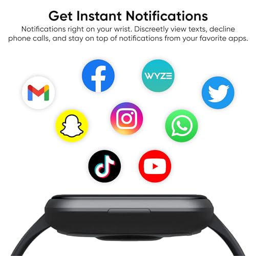 Image of WYZE Smart Watch, 1.75 inch(47mm)Aluminum Smartwatch for Android Phones and iOS Phones IP68 Waterproof Fitness Tracker with Heart Rate /Blood Oxygen /Sleep / Menstrual Monitor Digital Watch for Women and Men