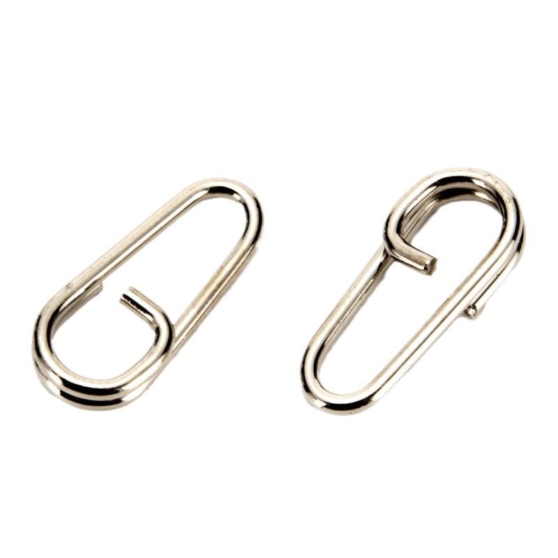 100 piezas de ganchos giratorios de acero inoxidable para pesca miniatura 6