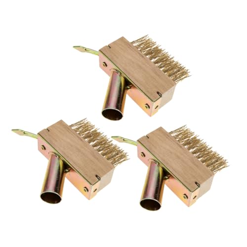 Toyvian Spazzola per Rimozione Erbacce e Muschio da Giardino, Set 3 Pezzi in Filo d'Acciaio Resistente per Pulizia Pavimenti Esterni e Fessure, Utensile Manuale per Diserbo di Vialetti