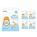 Little Bellies Organic Sweet & Salty Softcorn Toddler Snack (5 x 1.25 oz Individual Packs)