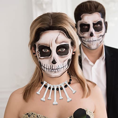 60 huesos de plástico para decoración de Halloween miniatura 6