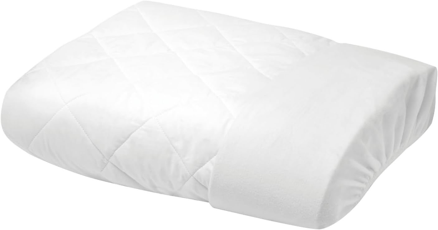 YATAS BEDDING Perle Quilted Fitted Mattress Protector, Machine Washable and Easy Care, Superior Protection and Comfort,100% Cotton Breathable top, White (White, Twin) - 39"x75" - 14" Deep Pocket