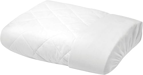 Miniatura 8 de YATAS BEDDING Perle - Protector de colchón acolchado con parte superior transpirable de 100 % algodón, protección superior y cómodo protector a