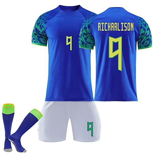 WXHN 2022 Europäische Weltmeisterschaft Brasilien NeymarJr Trikot für Kinder, Sporttrikots RicharLison,Vinijunior Brasilien für Herren, Fußball Trikot Trainingstrikots für Erwachsener9-18 Cover