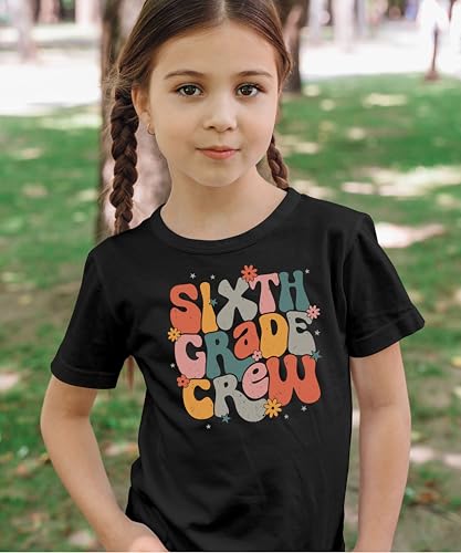 Sixth Grade Crew Shirt for Girls Colorful Vintage Retro Back to School Graphic T-Shirt for Kids and Adults4