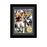 Creative Picture Frames 8 x 10.75 Magazine Frame with Full-Strength Glass, Holds Up To A 1/4' Thick Media with Installed Hangers for Easy Mounting, 10x12 Manhattan Black Frame with Black Mat