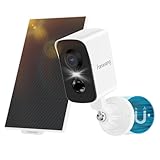 fanxiang Magnetic Security Camera Outdoor with Solar Panel & 64GB Card, 2K Rechargeable Battery Camera Wireless WiFi, 300° Pan Rotating, PIR, Color Night Vision, AI Motion Detection, SD/Cloud Storage