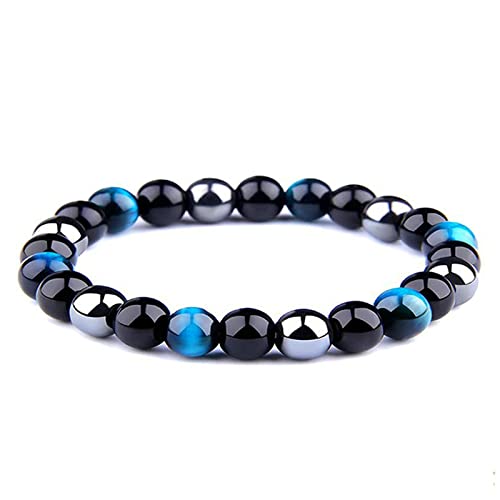 Bracelet aux huiles essentielles pour hommes en perles tressées haut de gamme