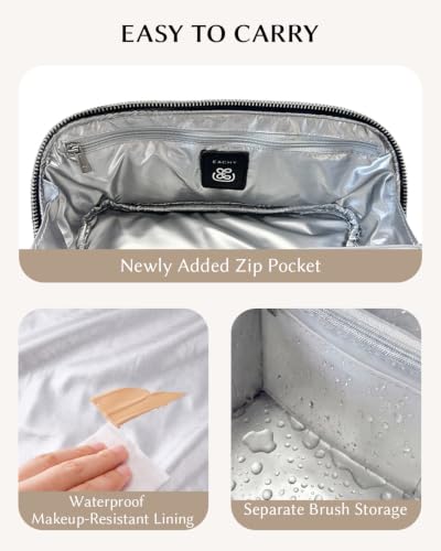 Image of EACHY Travel Makeup Bag Organizer, Toiletry Bag for Women, Cosmetic Pouch