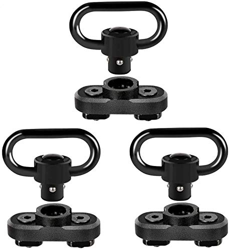 TPO Sling Swivel Mount Quick Detach Sling Attachment w/Push Button Compatible with Mlok System for 2 Point Sling (3PCS)