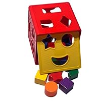 Shape Sorter Toddler Learning Toys - 19 Pcs Classic Kids Toys Blocks for Toddlers 1-3, Color Recognition, Sorting and Matching Activity Cube for Baby Games