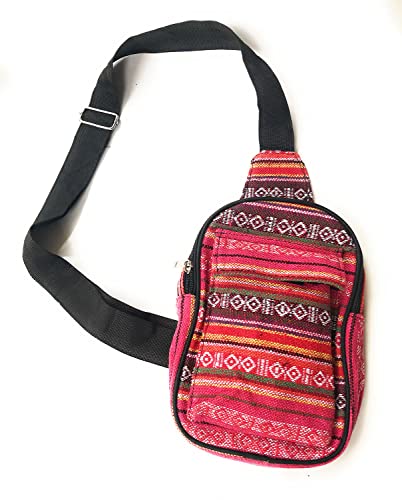 KGM Accessories Sac banane à motif mexicain - Sac banane - Sac de voyage ou de festival (bandoulière rouge) Cover