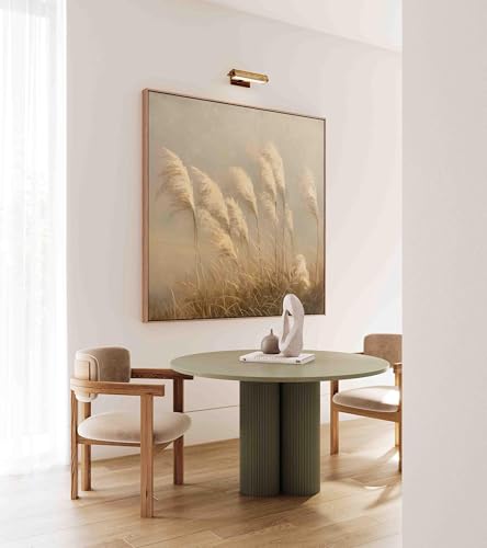 Toile herbe de la pampa 80x80 cm pour réchauffer un mur blanc et une pièce trop froide