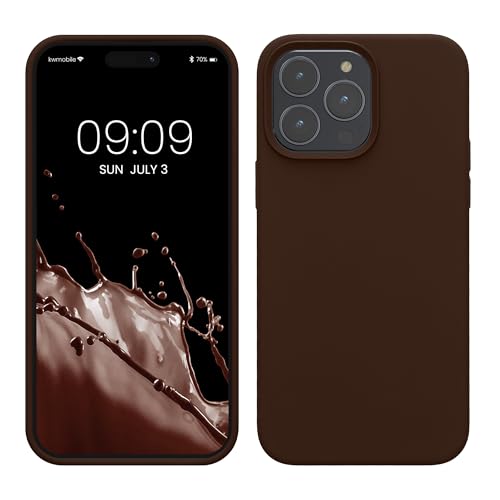 kwmobile Handyhülle für iPhone 14 Pro Max Hülle, für iPhone 14 Pro Max Case - Hülle Silikon - kabelloses Laden - Chocola...