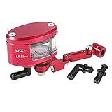Motoforti 1 Set Universal Motorcycle Front Brake Clutch Fluid Reservoir Tank Oil Cup Red