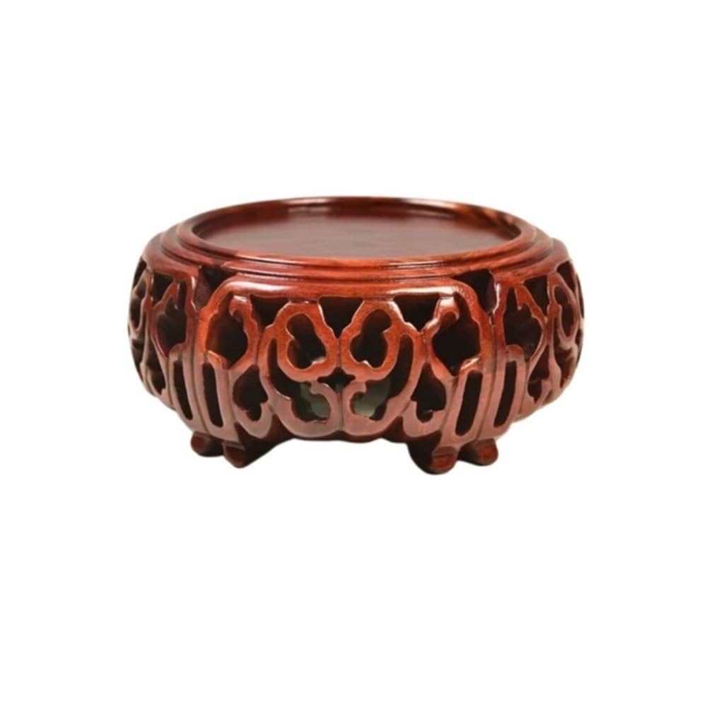 birene Vase Stand Premium Rosewood Decor Base Vase Tea Sets Flowerpot Display Pedestal(M)