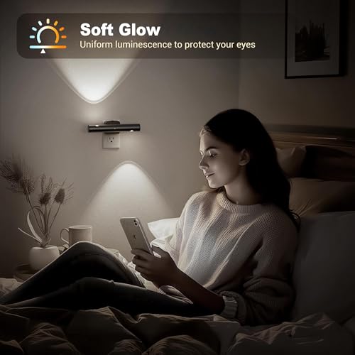 Image of JandCase Dusk-to-Dawn Sensor Night Light, 5000K Daylight White Night Lights Plug into Wall, Adjustable Brightness 0-100LM, Dimmable LED Night Lights for Bathroom /Hallway /Bedroom /Stairway, 2 Pack