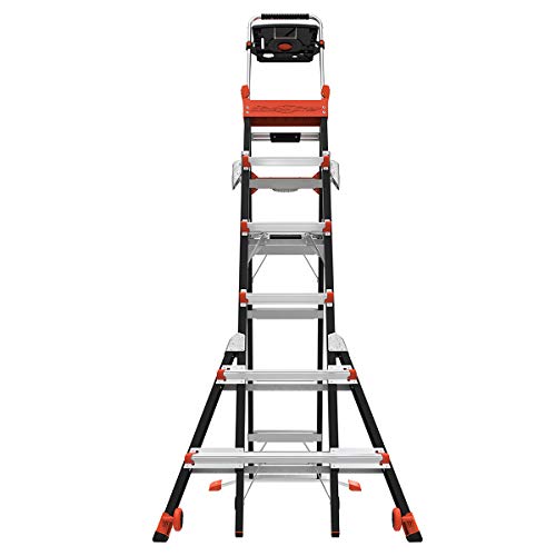 Little Giant Ladder Systems 15131-001 Select Step 6 to 10-Feet Adjustable Fiberglass Stepladder