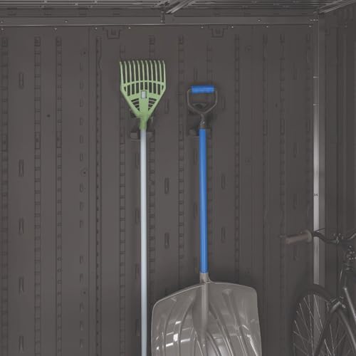 Suncast 4 Pack Wall Mount Hook Tool Organizer, Outdoor Rack System for Garage Storage, Closet, Shed, or Cleaning Organization, Black - image 2