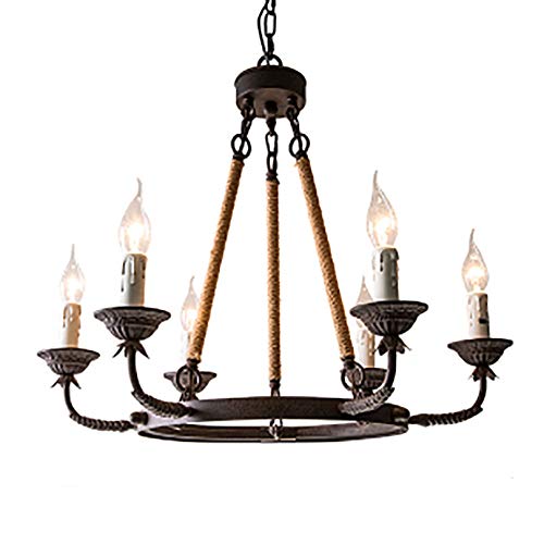 Lustre suspendu rétro LiChA en métal avec branches style chandelier antique
