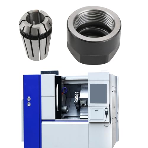 Create idea 1Sets ER11 Spannzangenmutternsatz ER11 1/4 Zoll Spannzange 1/8 Zoll Spannzange mit ER11 Klemmmutter Geeignet für CNC-Graviermaschinen-Drehmaschinen-Fräswerkzeug