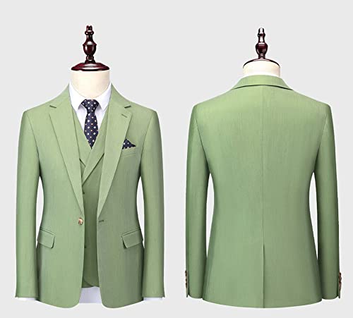 Costume 3 pièces ajusté avec revers cranté ensemble haut de gamme