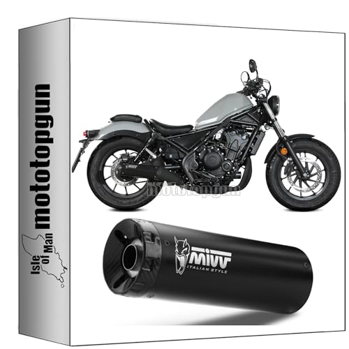 Pot echappement homologue Mivv acier noir carbon Honda CMX 500 Rebel