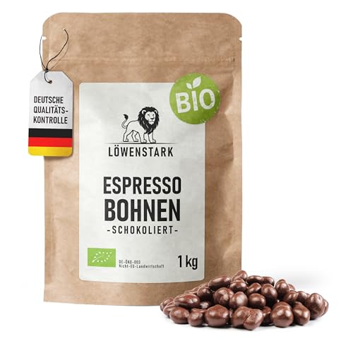 Espresso-Bohnen schokoliert 1 kg | Kaffee-Bohnen ummantelt mit Zartbitterschokolade | Espresso-Bohnen in Vorratspackung