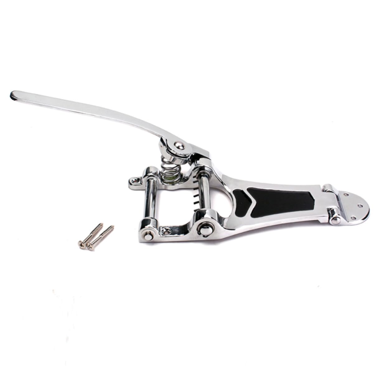 Tremolo Bridge for Hollow Semi-hollow Jazz Guitar Chrome Vintage Style Manual True Roller Retaining Bar