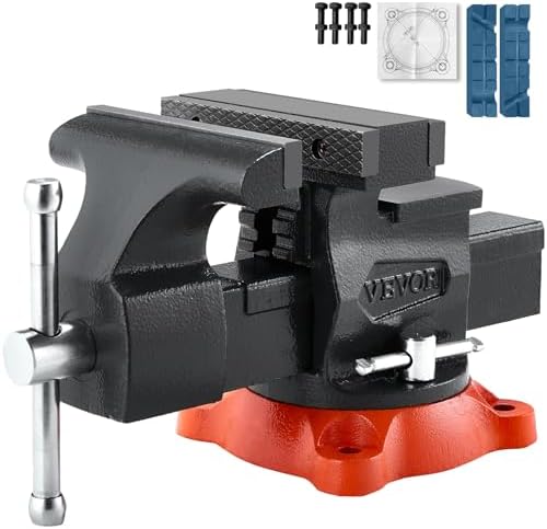 VEVOR Tornillo de Banco de Trabajo con Base de Bloqueo Giratoria ...