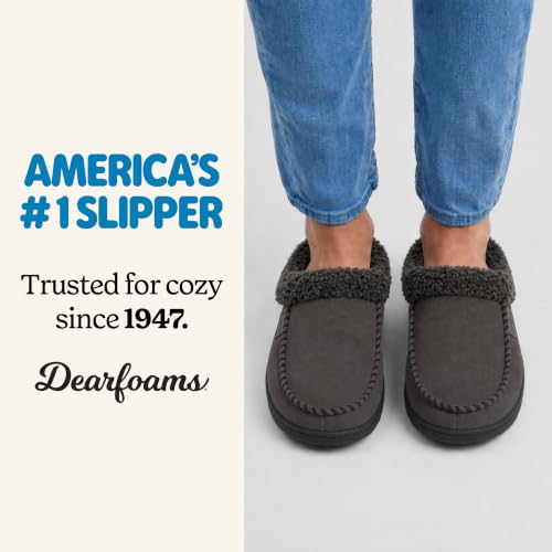 Image of Dearfoams Men's Brendan Indoor /Outdoor Breathable Memory Foam Clog House Shoe with Wide Widths Slipper