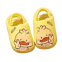 LONGWEI Toddler Slippers for Boys Girls Anti-Slip Warm Slipper Cute Cartoon Animal House Shoes Yellow Duck