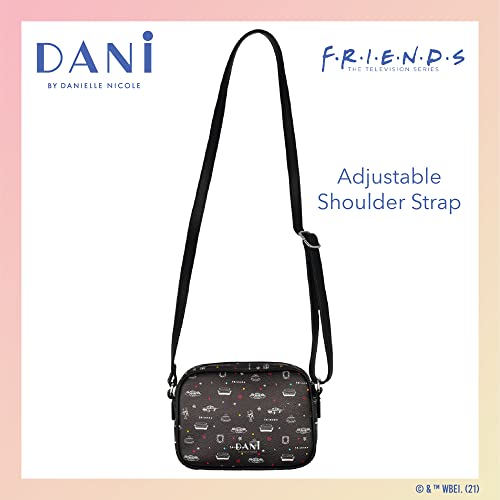 Danielle Nicole DANI Friends Central Perk Logo Crossbody Bag, Purse for Women, Black 6