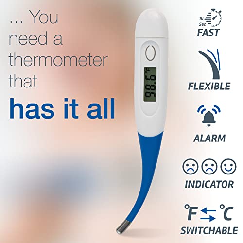 Thermometer,Digital Medical Thermometer for Baby Children and Adult Termomer Fever Thermometer for Fever Accurate and Fast Readings Oral and Rectal Fever Indicator for Children Adults & Babies (1) - Thumbnail 5