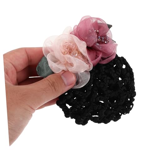 Filet à cheveux fleur rétro lot de 4 chignons pour infirmière et hôtel - 4