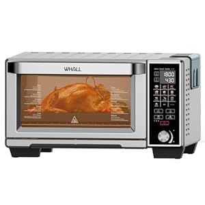 WHALL Toaster Oven, Max XL Large 30-Quart Smart Oven,11 function Toaster Oven Countertop with Steam Function,12-inch Pizza/1700W